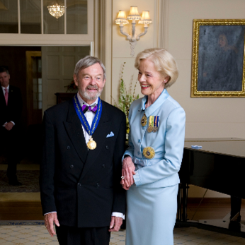 Graeme Clarke AO with Quentin Bryce, 2009