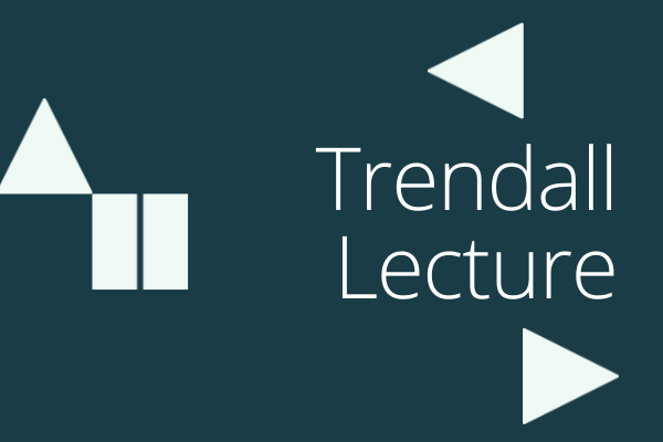 Dark blue box with title Trendall lecture